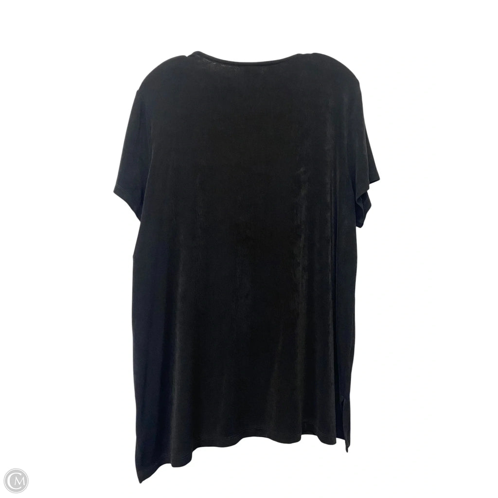 Top Short Sleeve By Chicos In Black, Size: 2x