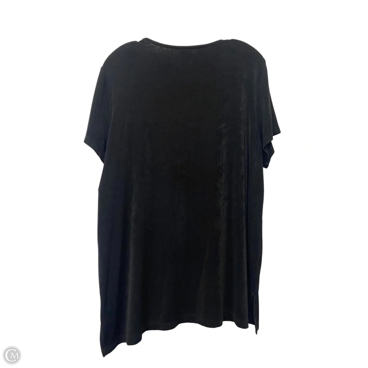 Top Short Sleeve By Chicos In Black, Size: 2x