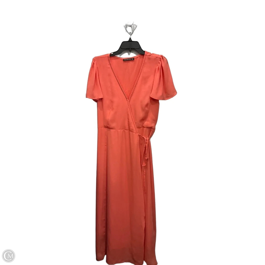 Dress Casual Maxi By Abercrombie And Fitch In Coral, Size: Xl