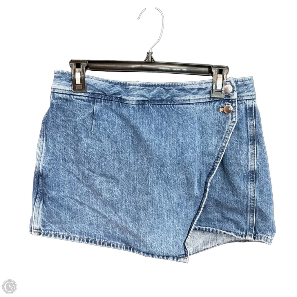 Skort By Madewell In Blue Denim, Size: 4