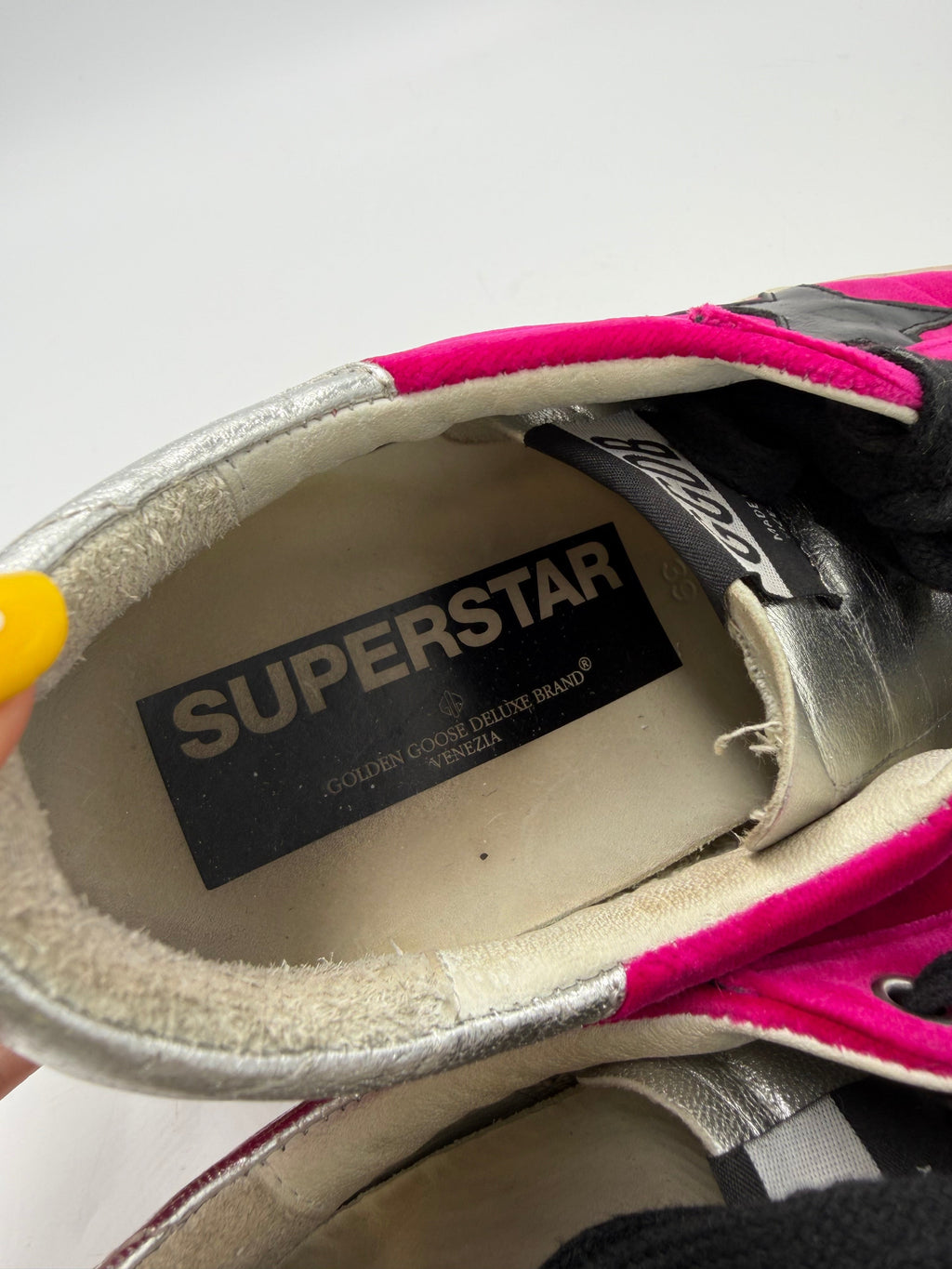 Golden Goose Superstar Trainers Luxury Shoes In Pink Velvet, Size: 9 (39)