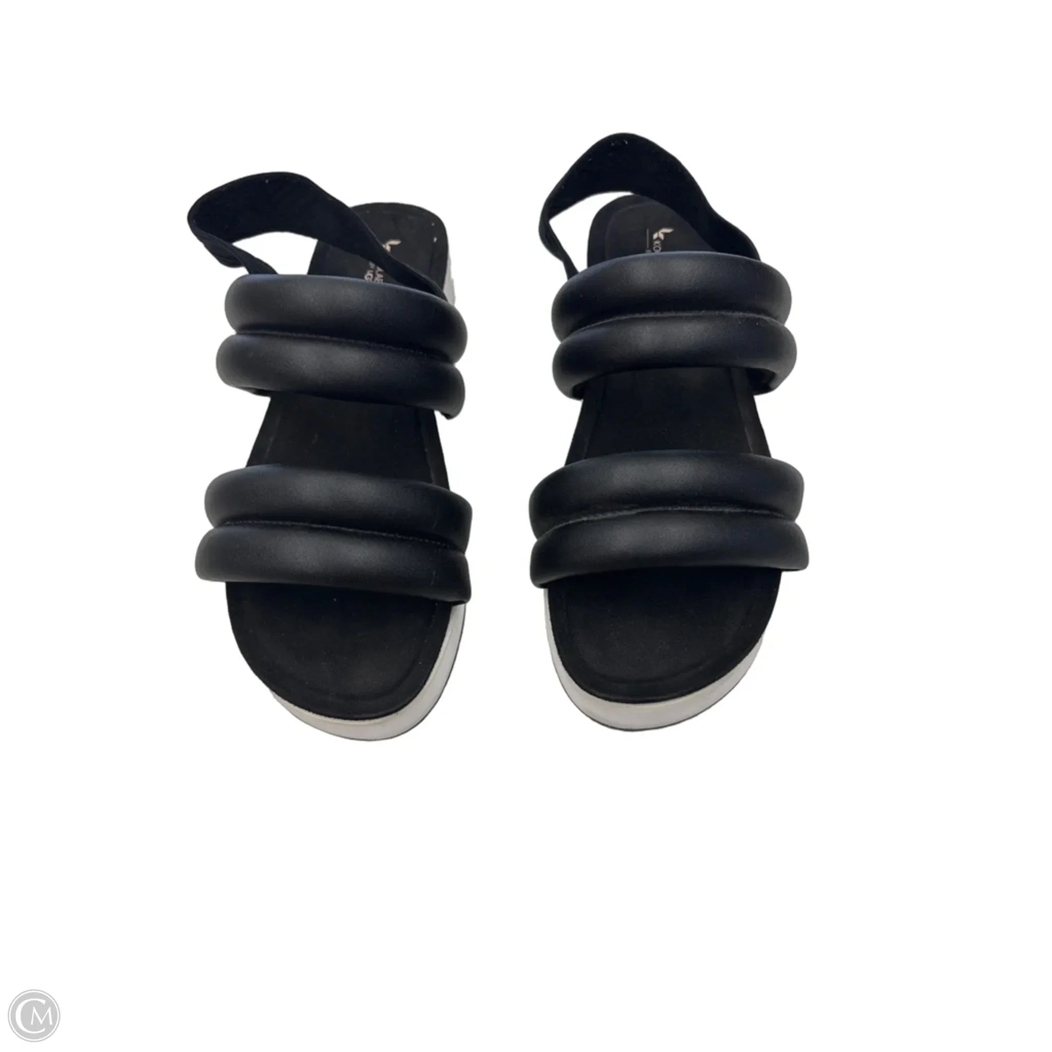 Sandals Heels Platform By Koolaburra By Ugg In Black & White, Size: 9