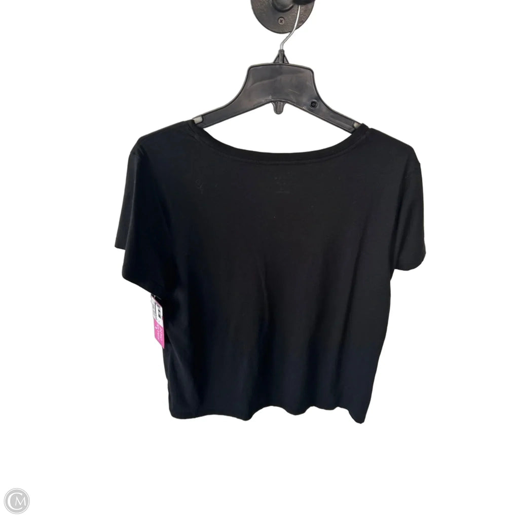 Top Short Sleeve Basic By A New Day In Black, Size: Xl