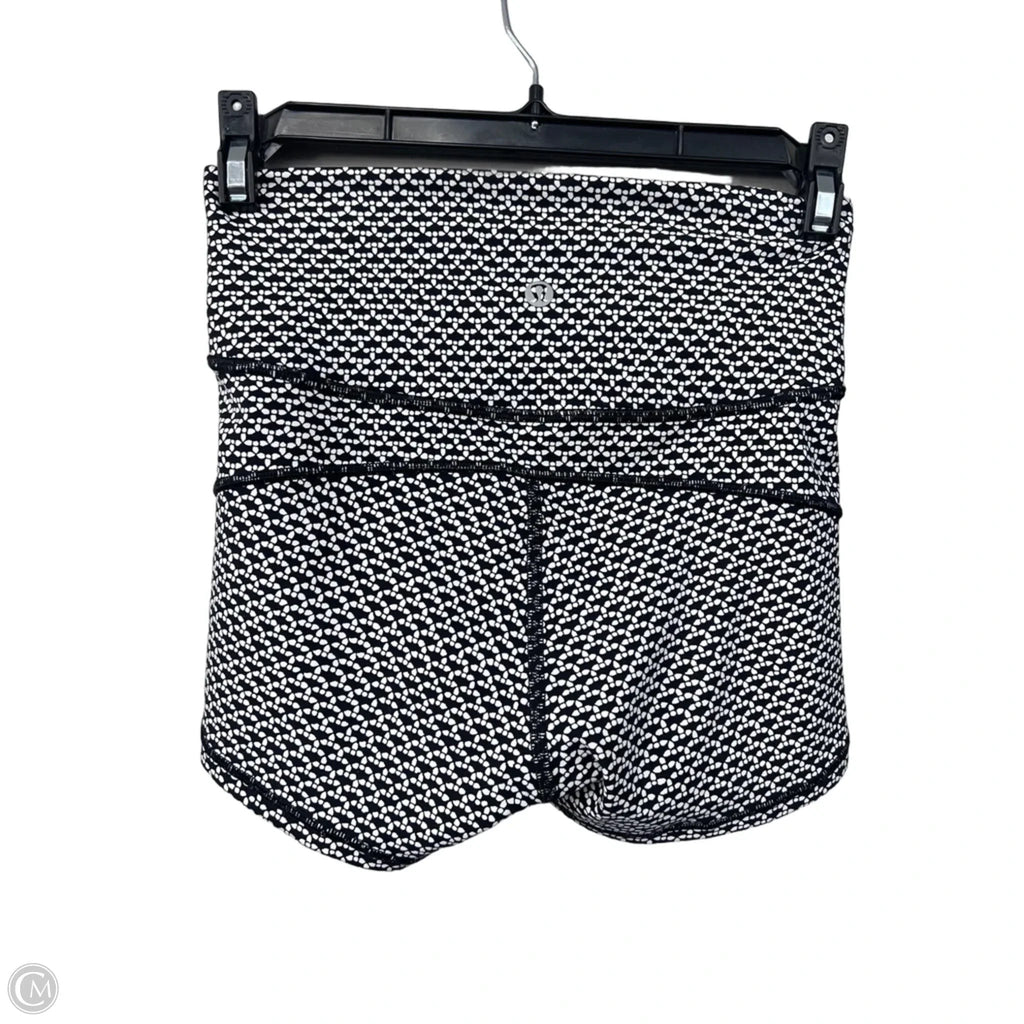 Athletic Shorts By Lululemon In Black & White, Size: 4