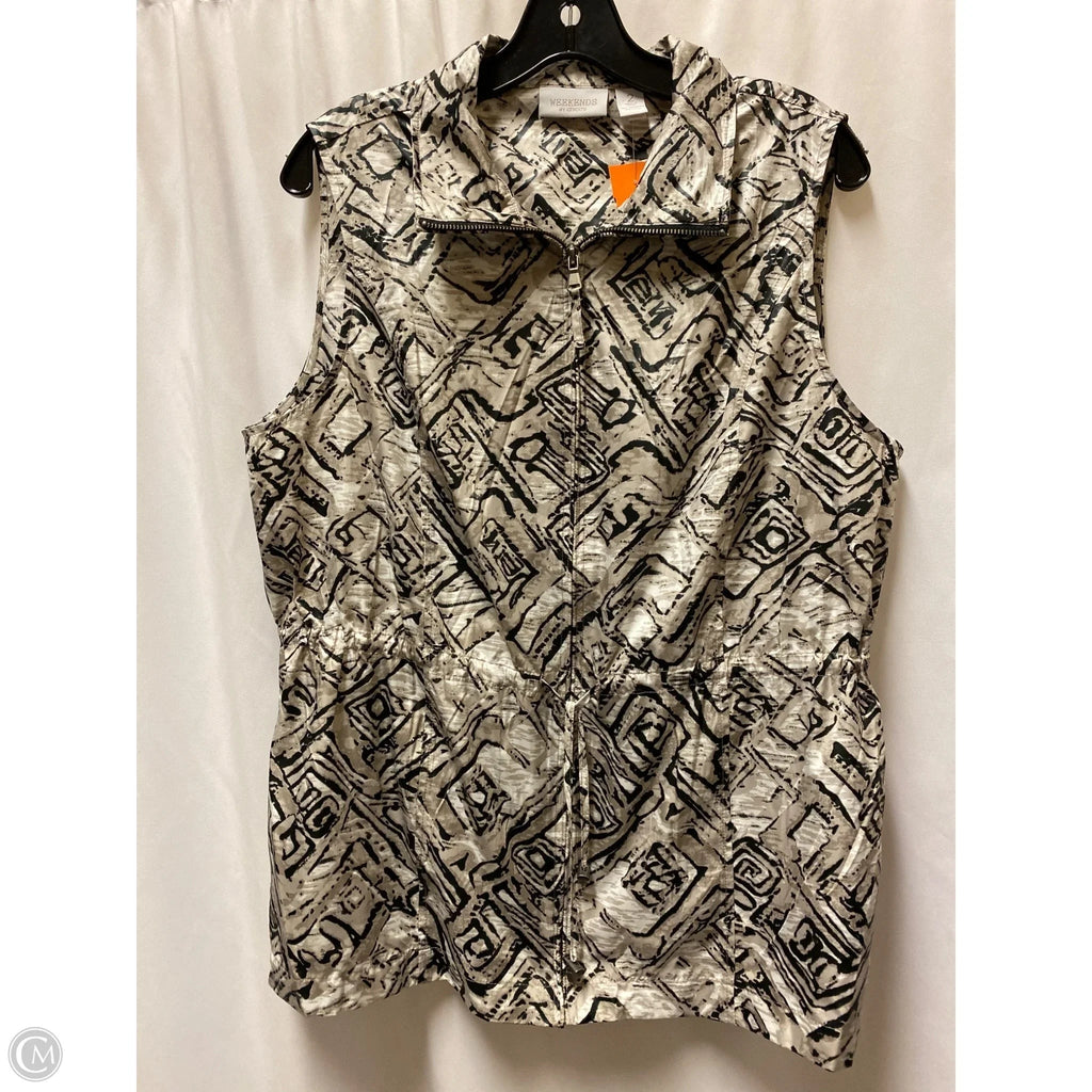 Top Sleeveless By Chicos In Taupe, Size: L