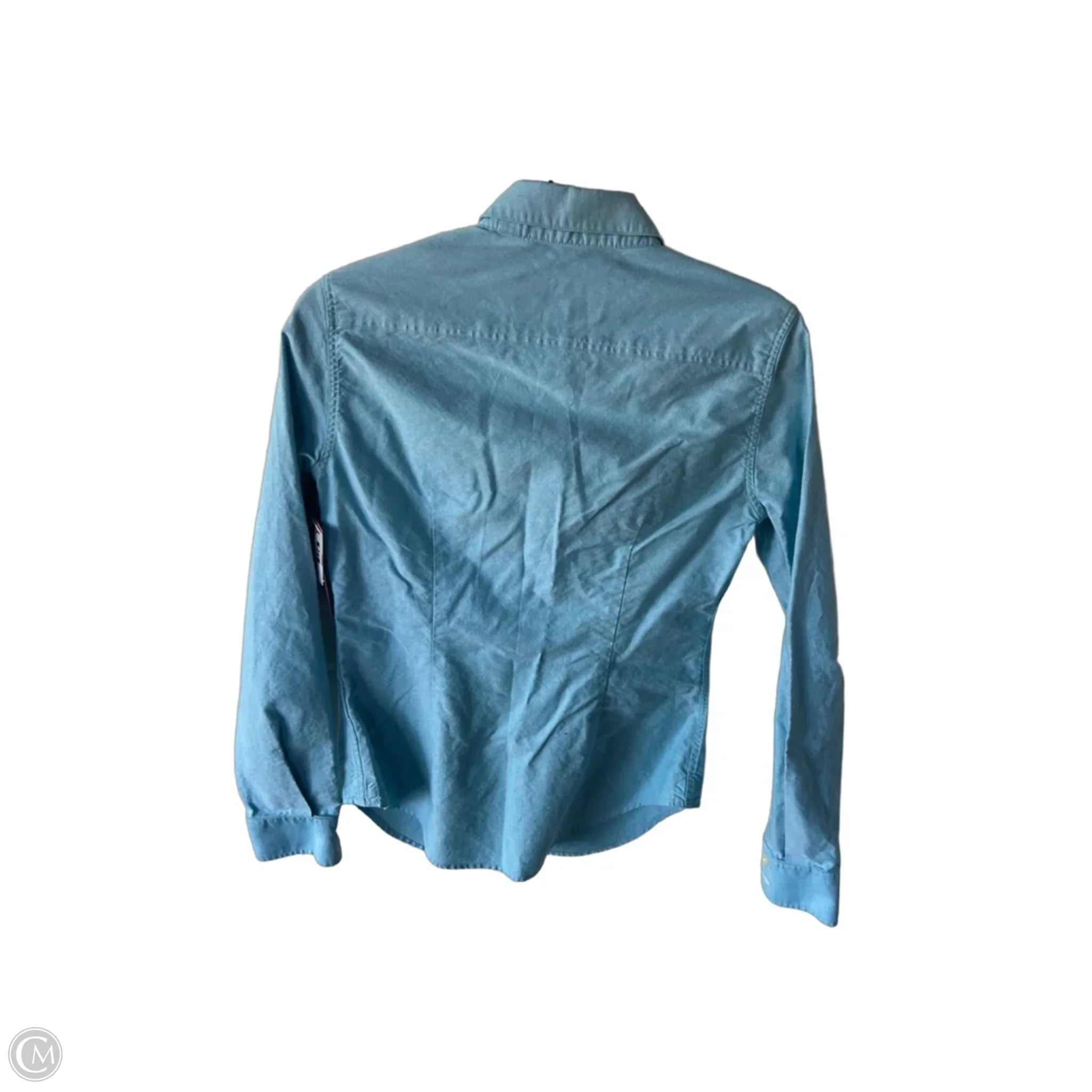 Blouse Long Sleeve By Cmc In Blue, Size: S
