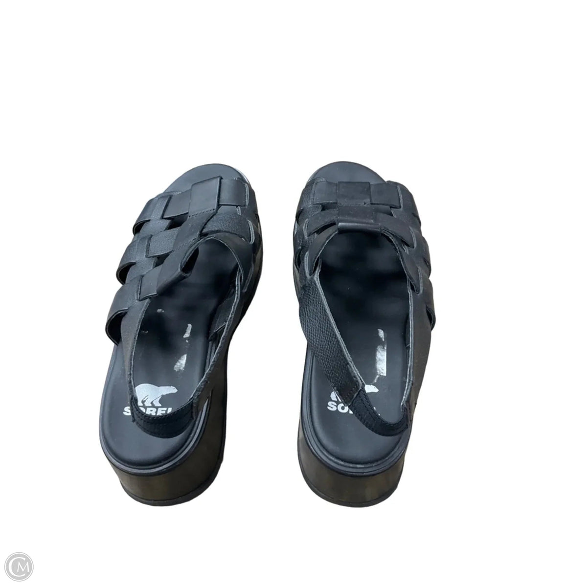Sandals Heels Wedge By Sorel In Black, Size: 8