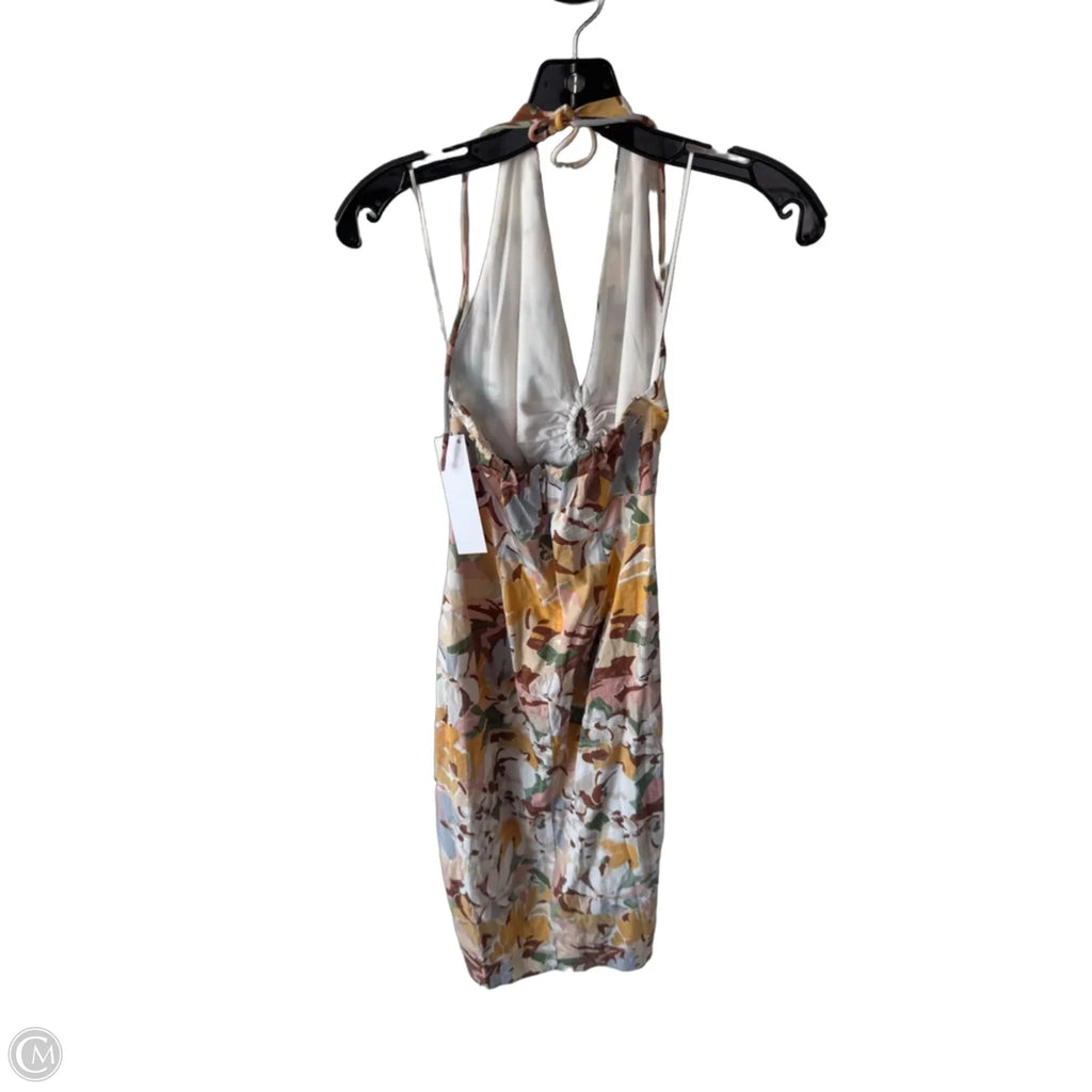 Dress Casual Midi By Abercrombie And Fitch In Tan & Yellow, Size: S