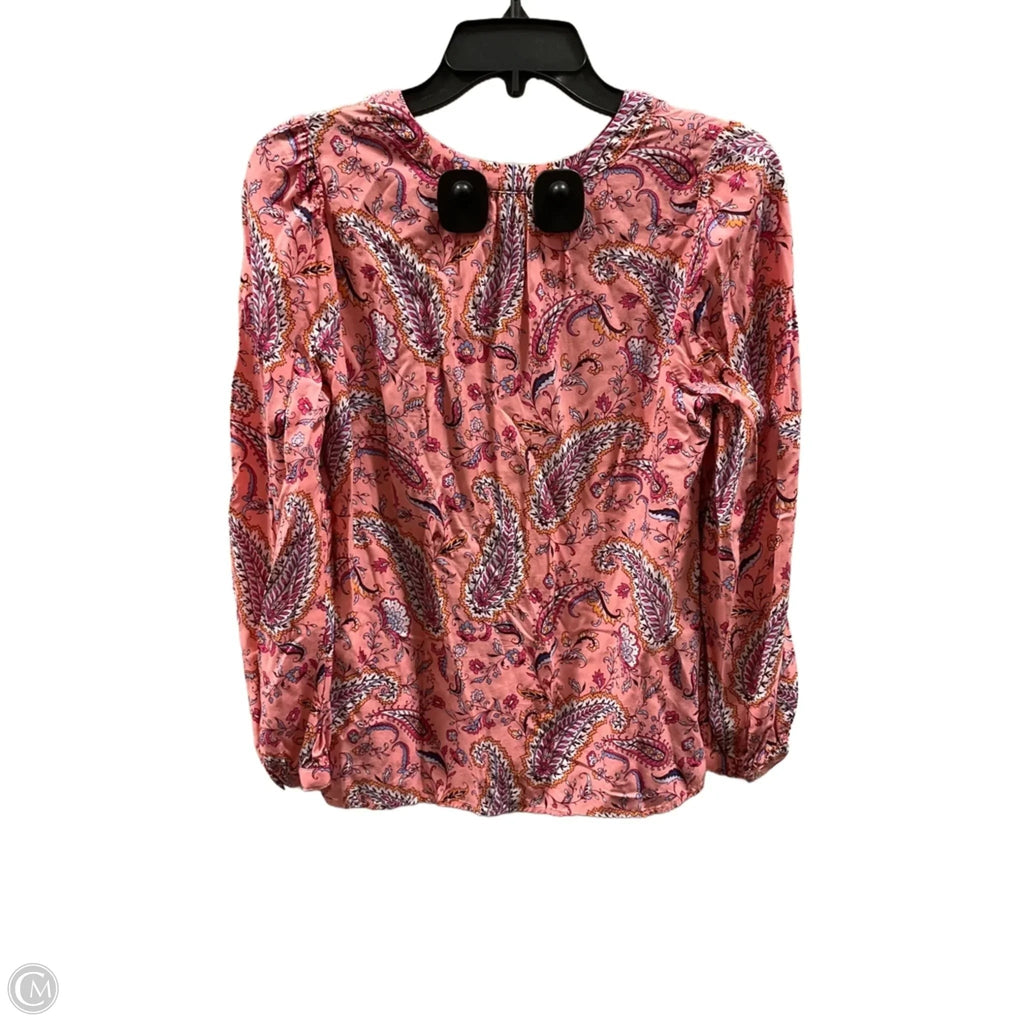 Top Long Sleeve By Talbots In Pink, Size: Sp