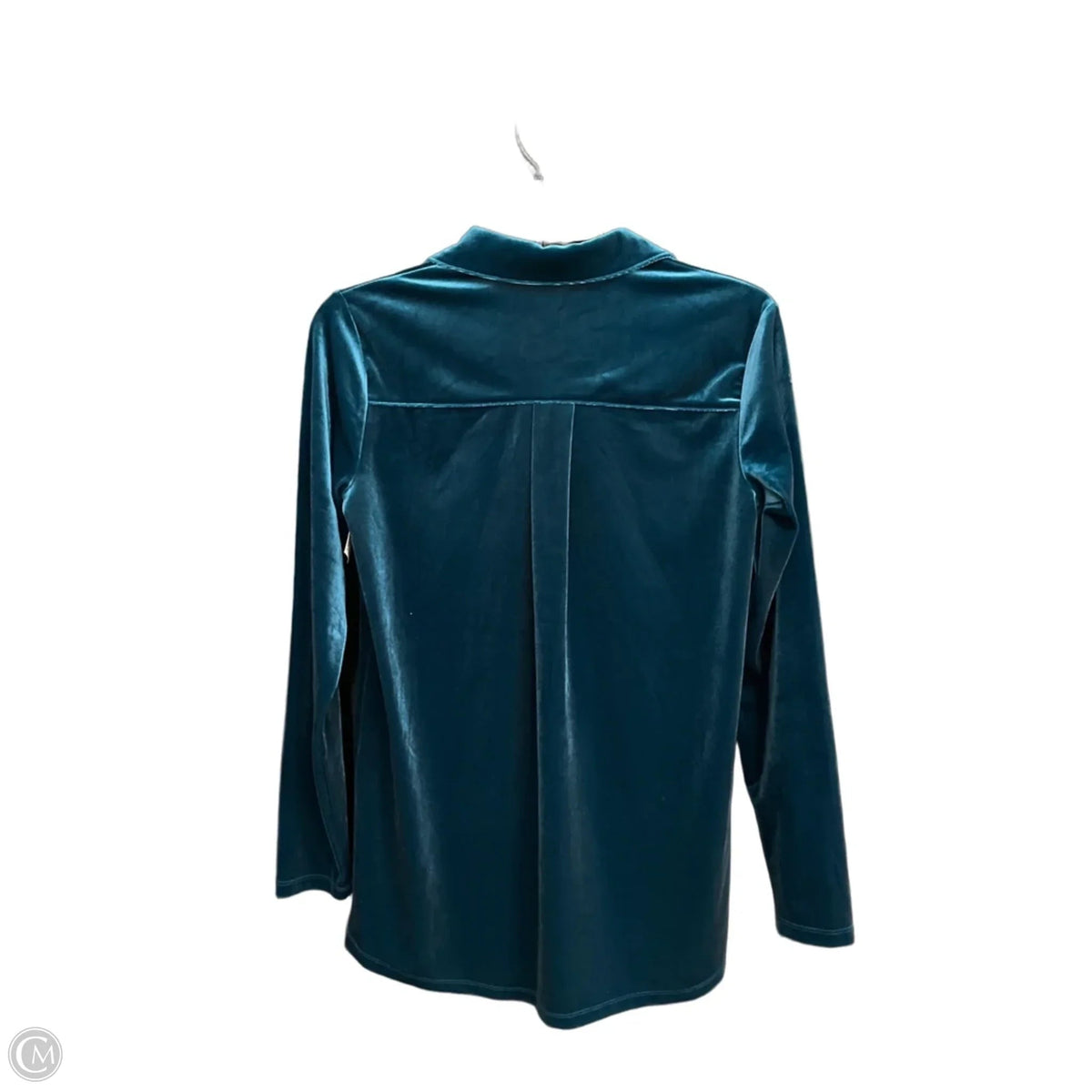 Blouse Long Sleeve By Lands End In Blue, Size: Xs