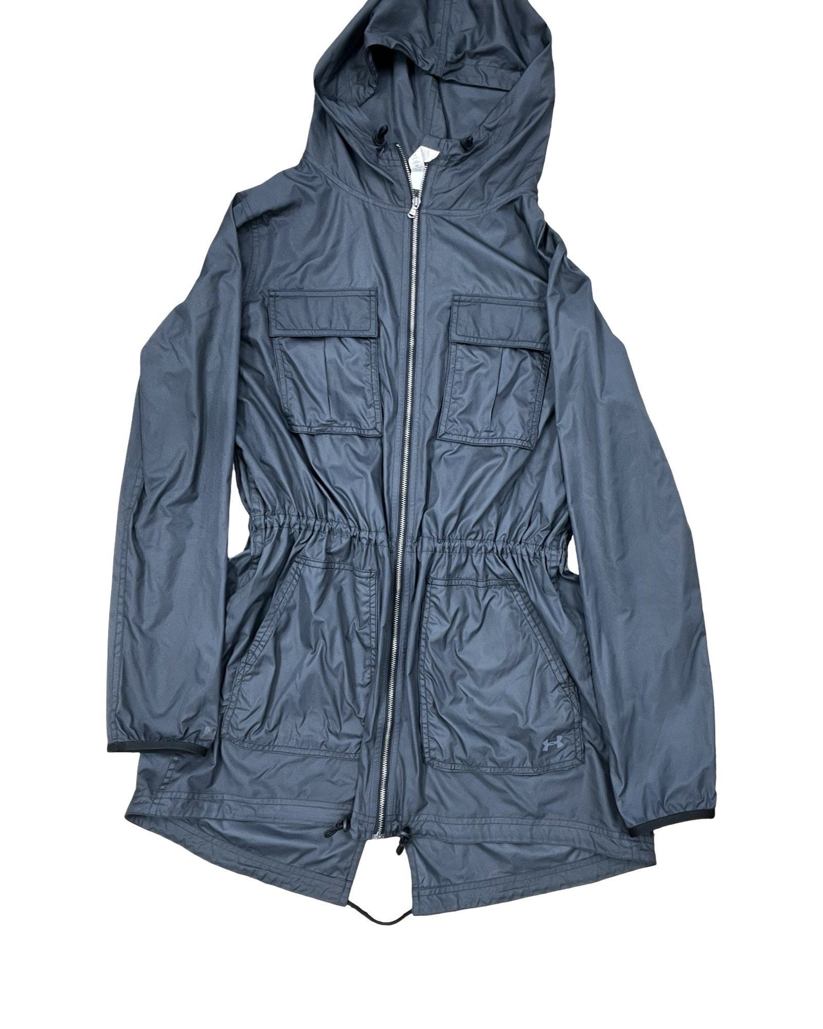 Jacket Windbreaker By Under Armour In Grey, Size:M