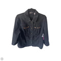 Jacket Denim By Chicos In Black Denim, Size: L