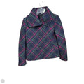 Coat Peacoat By Talbots In Plaid Pattern, Size: M