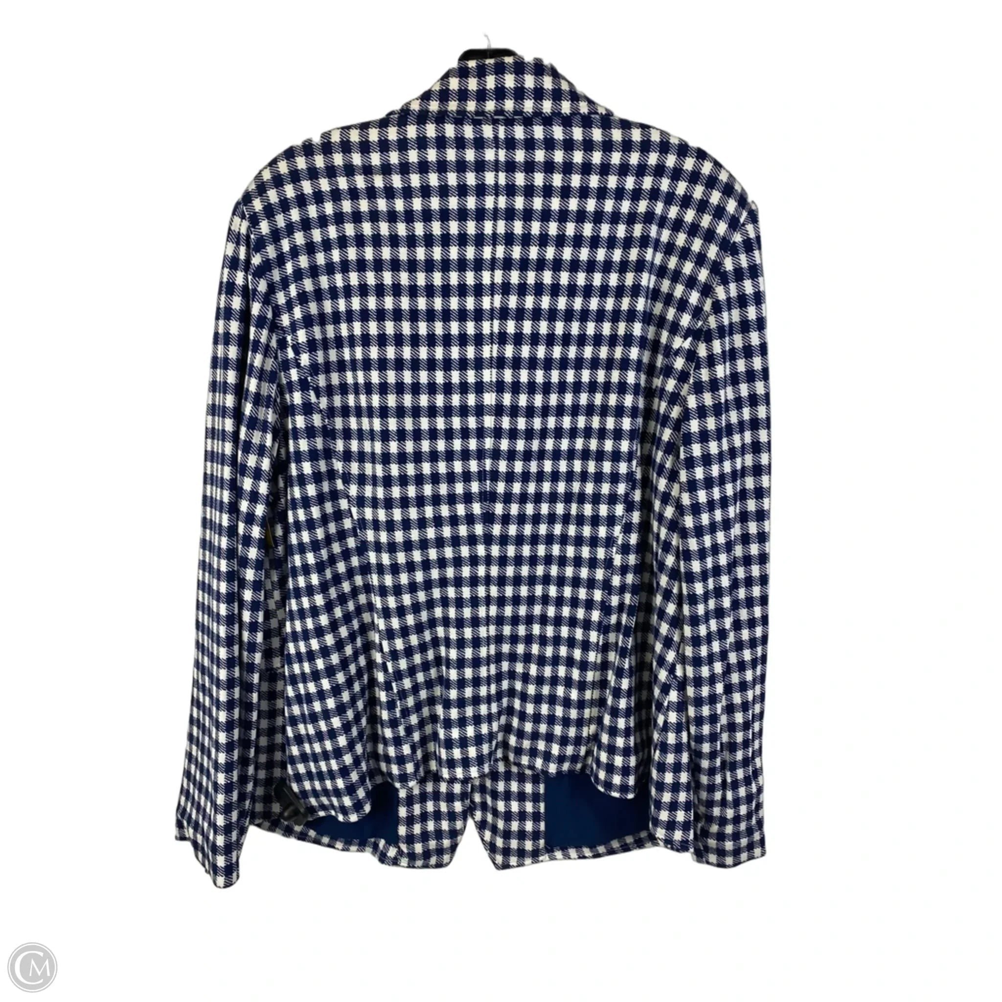 Blazer By Chicos In Blue & White, Size: 16/18