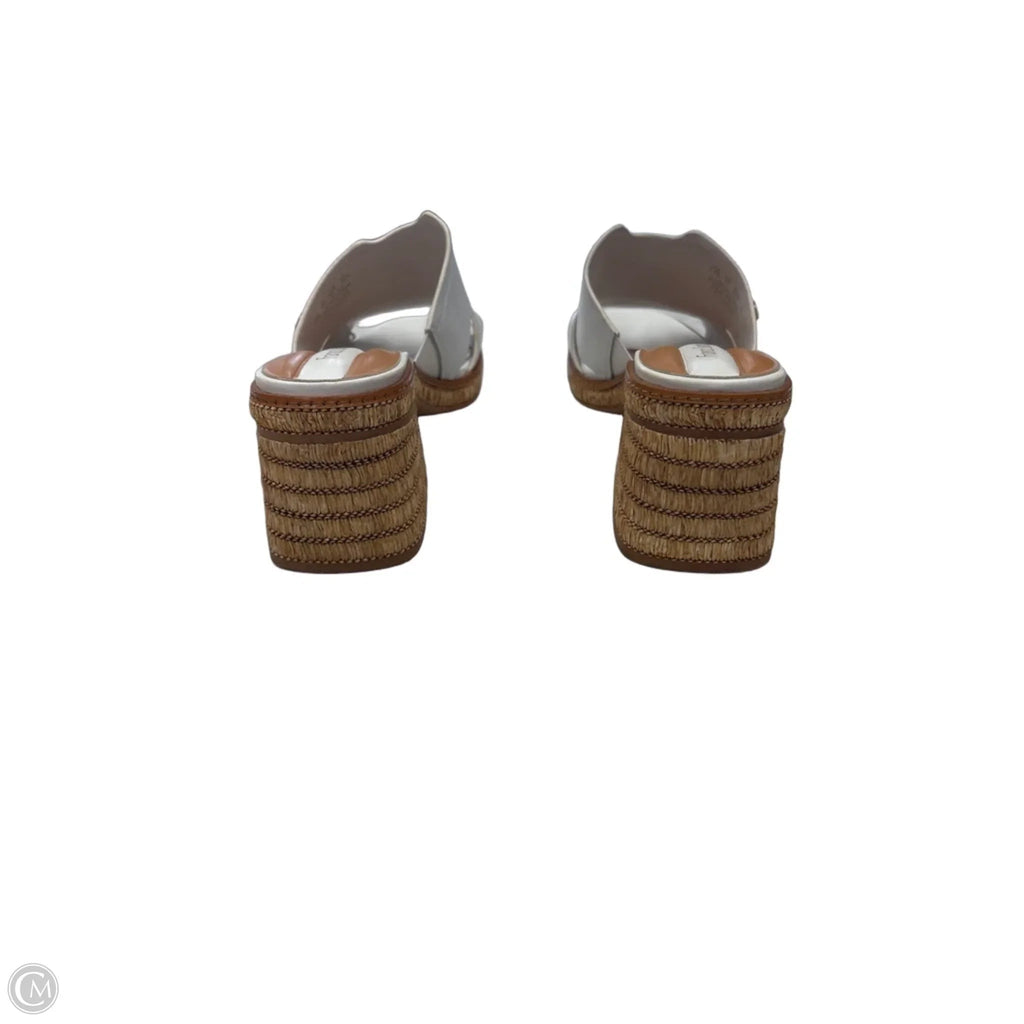 Sandals Heels Block By Franco Sarto In White, Size: 9.5
