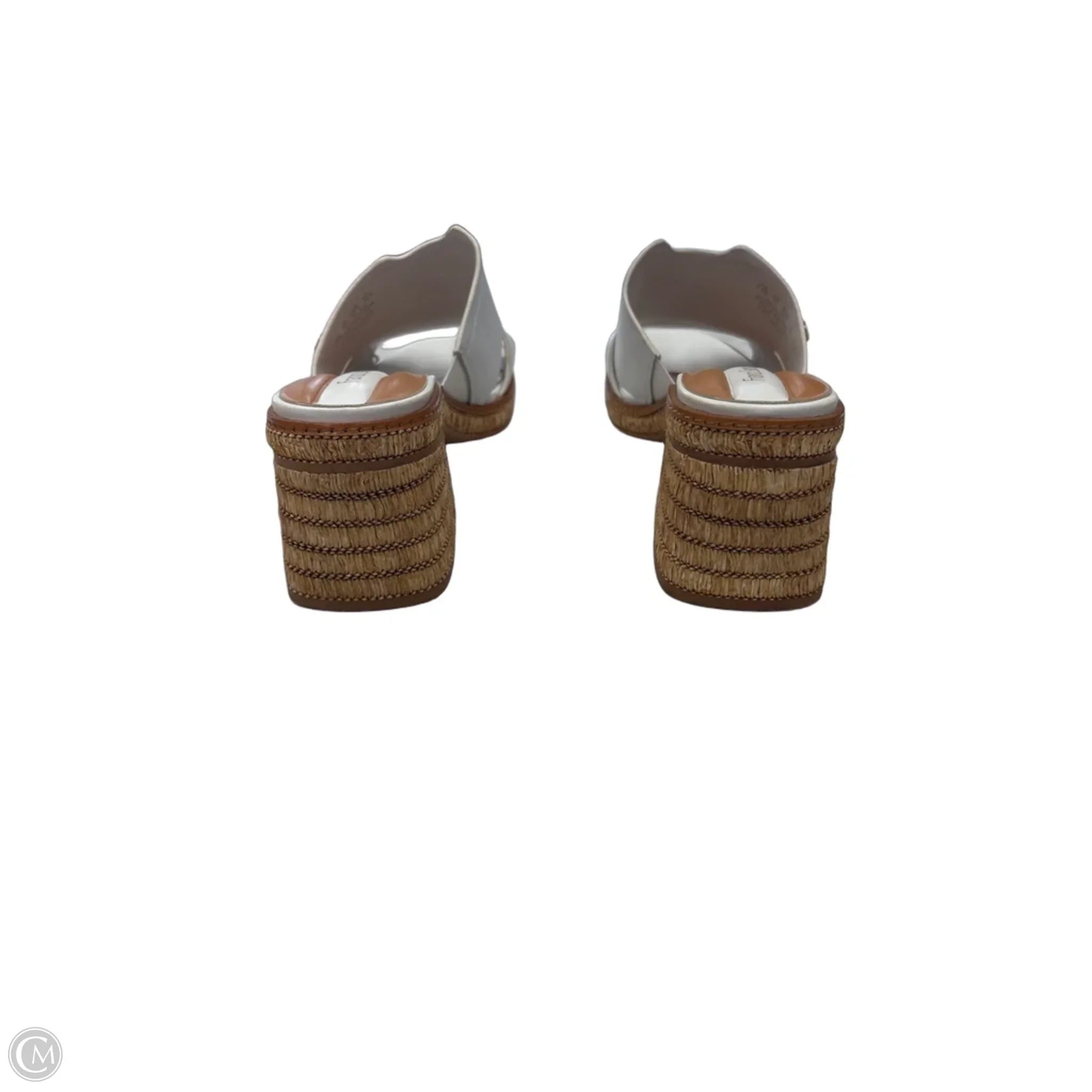 Sandals Heels Block By Franco Sarto In White, Size: 9.5
