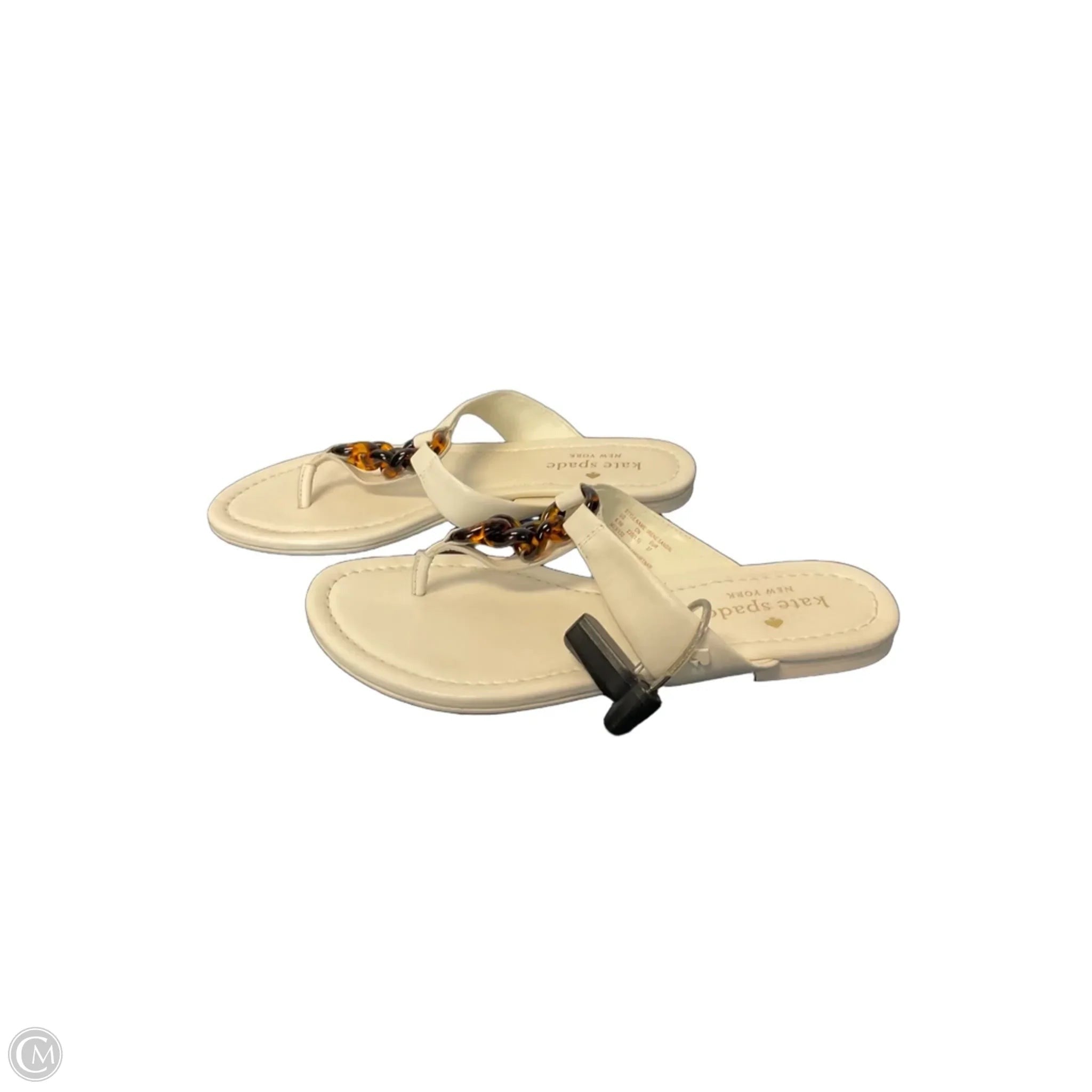 Sandals Designer By Kate Spade In Cream, Size: 6.5