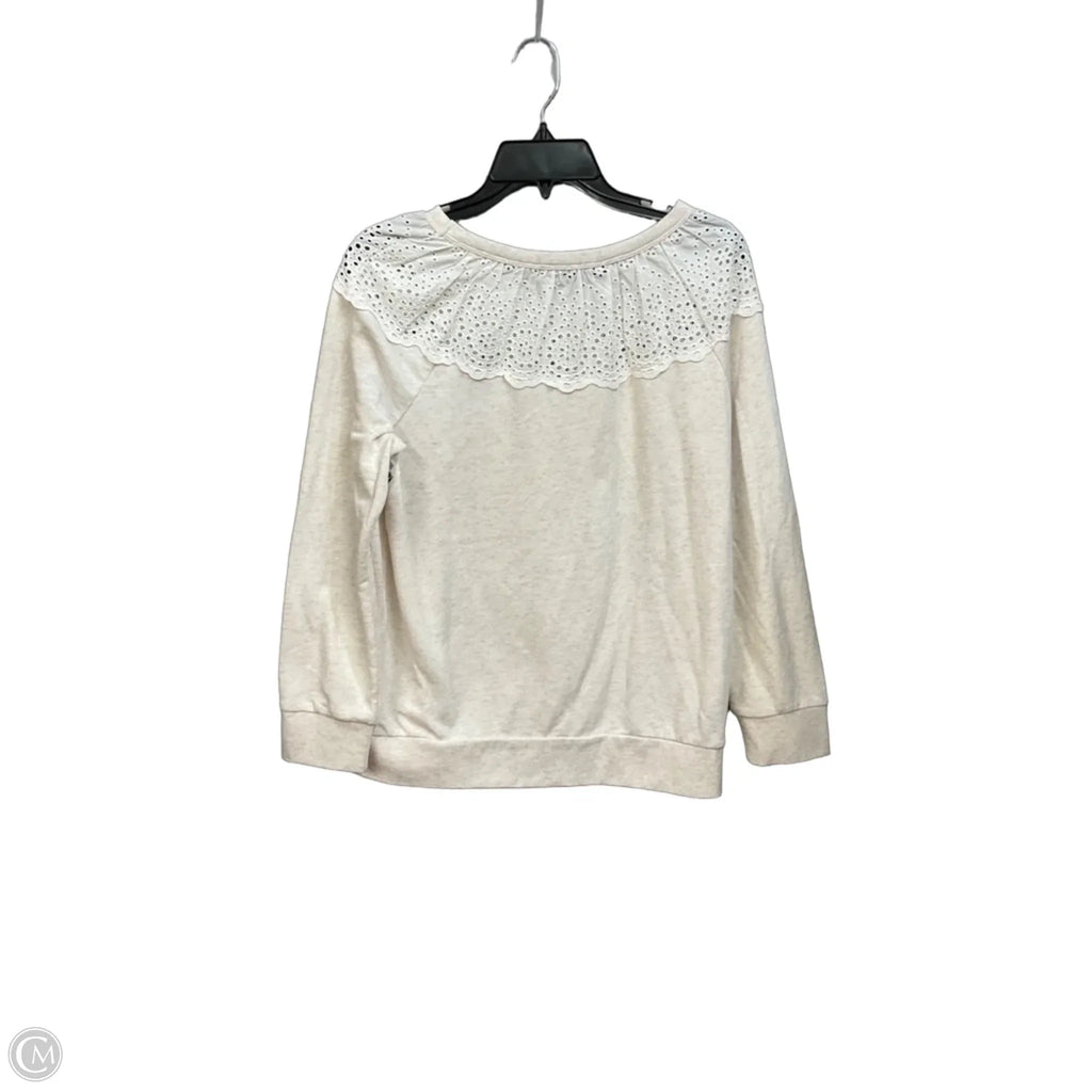 Top Long Sleeve By Banana Republic In Beige, Size: M