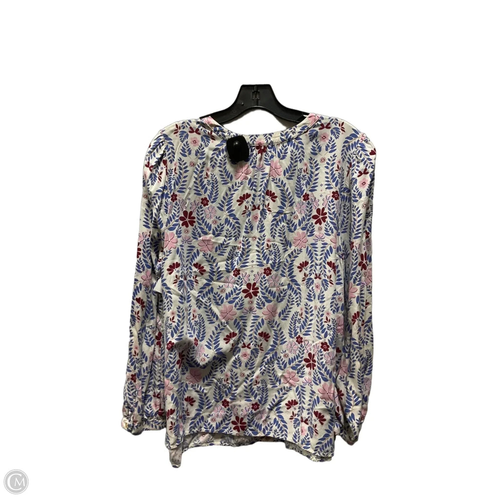 Top Long Sleeve By Talbots In Floral Print, Size: Xl