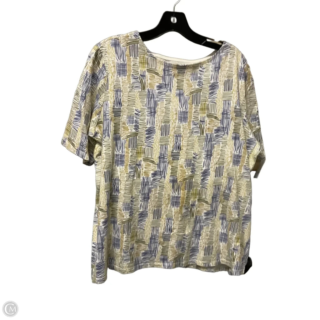 Top Short Sleeve By Clothes Mentor In Blue & Green, Size: Xl