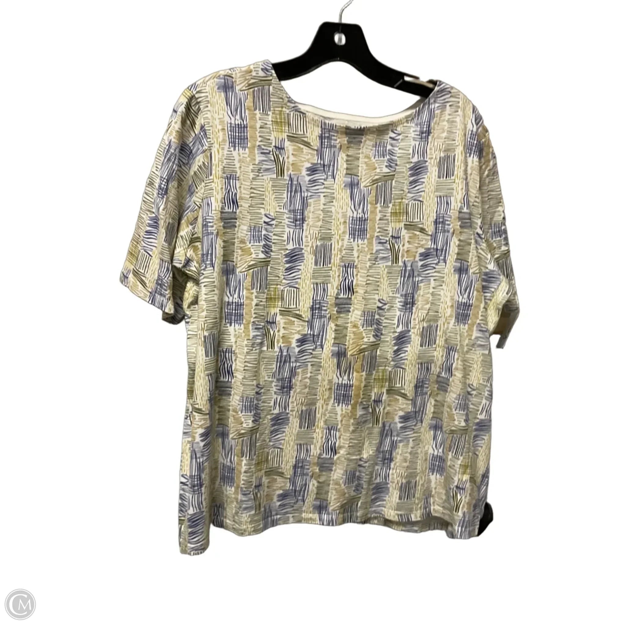 Top Short Sleeve By Clothes Mentor In Blue & Green, Size: Xl
