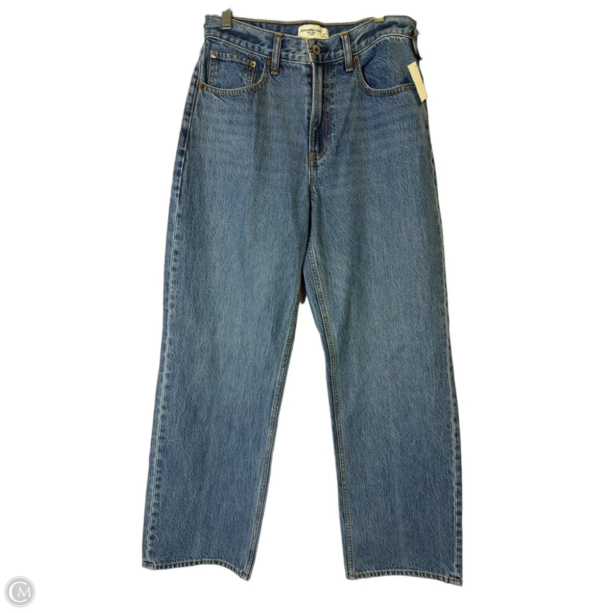 Jeans Wide Leg By Abercrombie And Fitch In Blue Denim, Size: 4