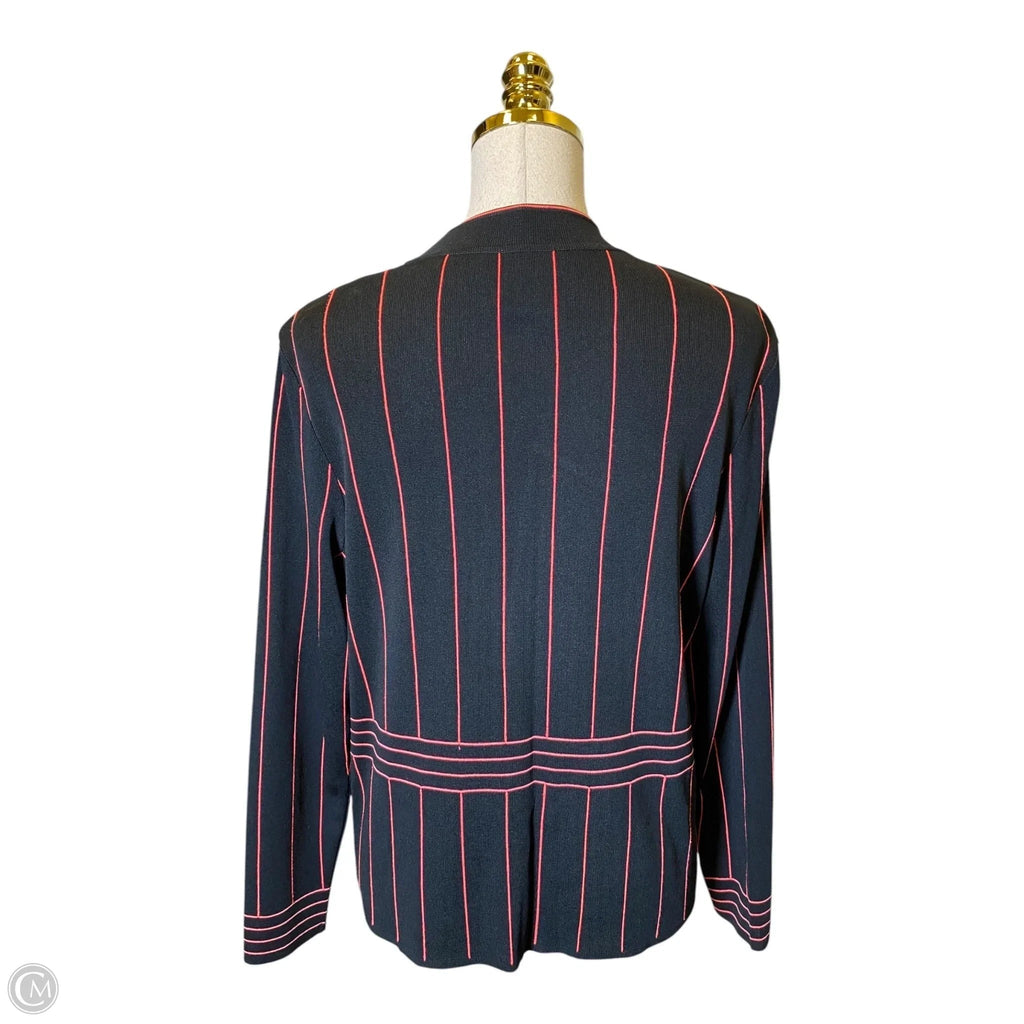 Cardigan By Ming Wang In Black & Pink, Size: S