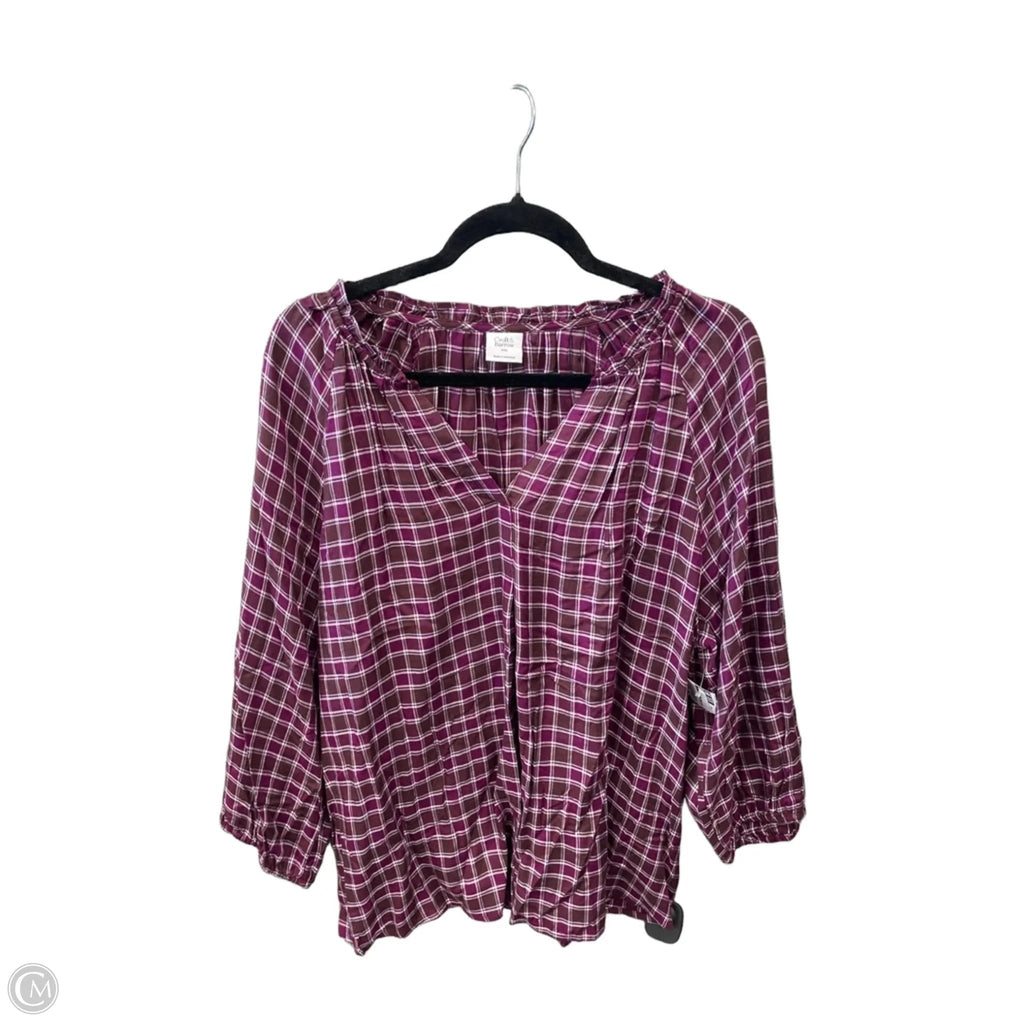 Top Long Sleeve By Croft And Barrow In Purple, Size: Xxl