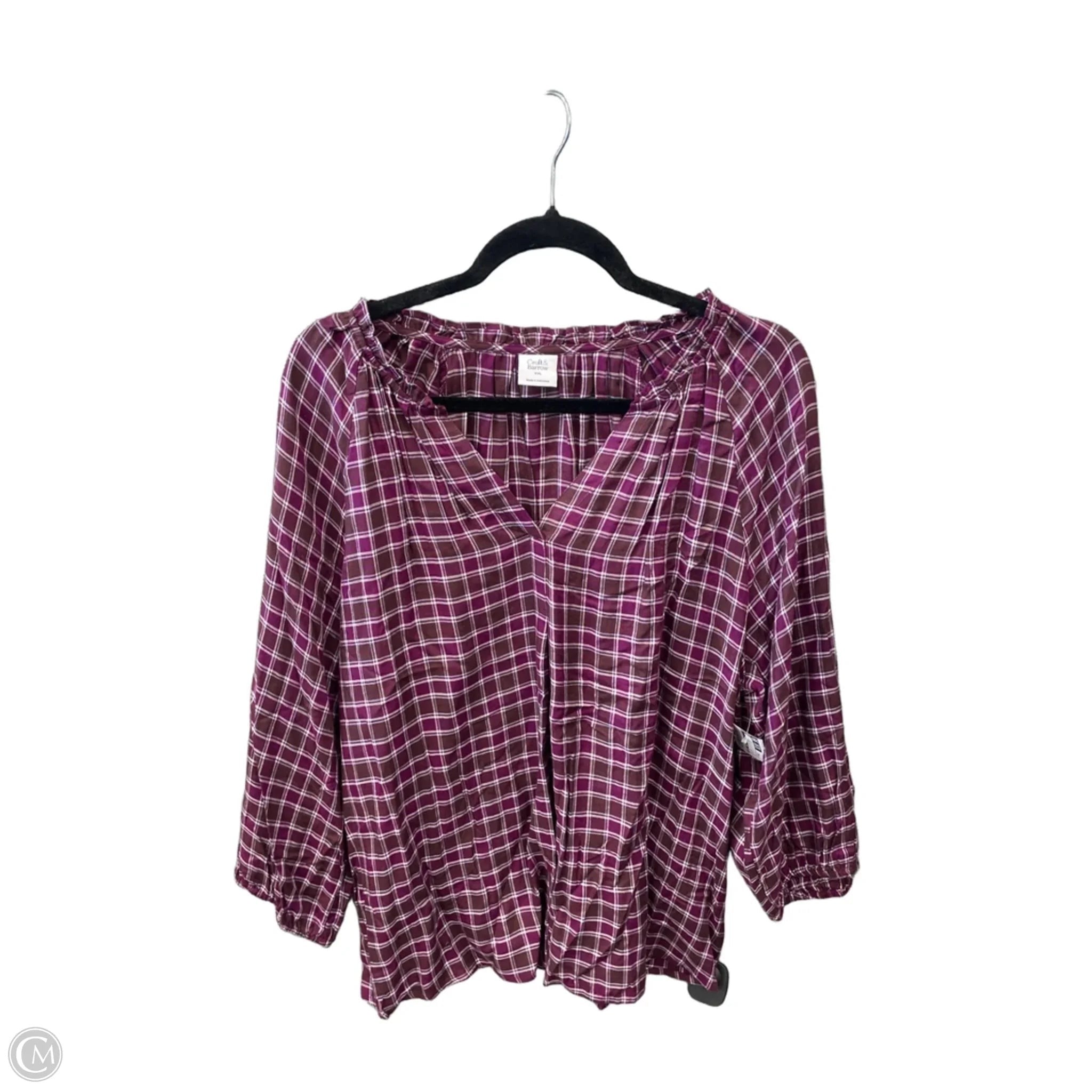 Top Long Sleeve By Croft And Barrow In Purple, Size: Xxl