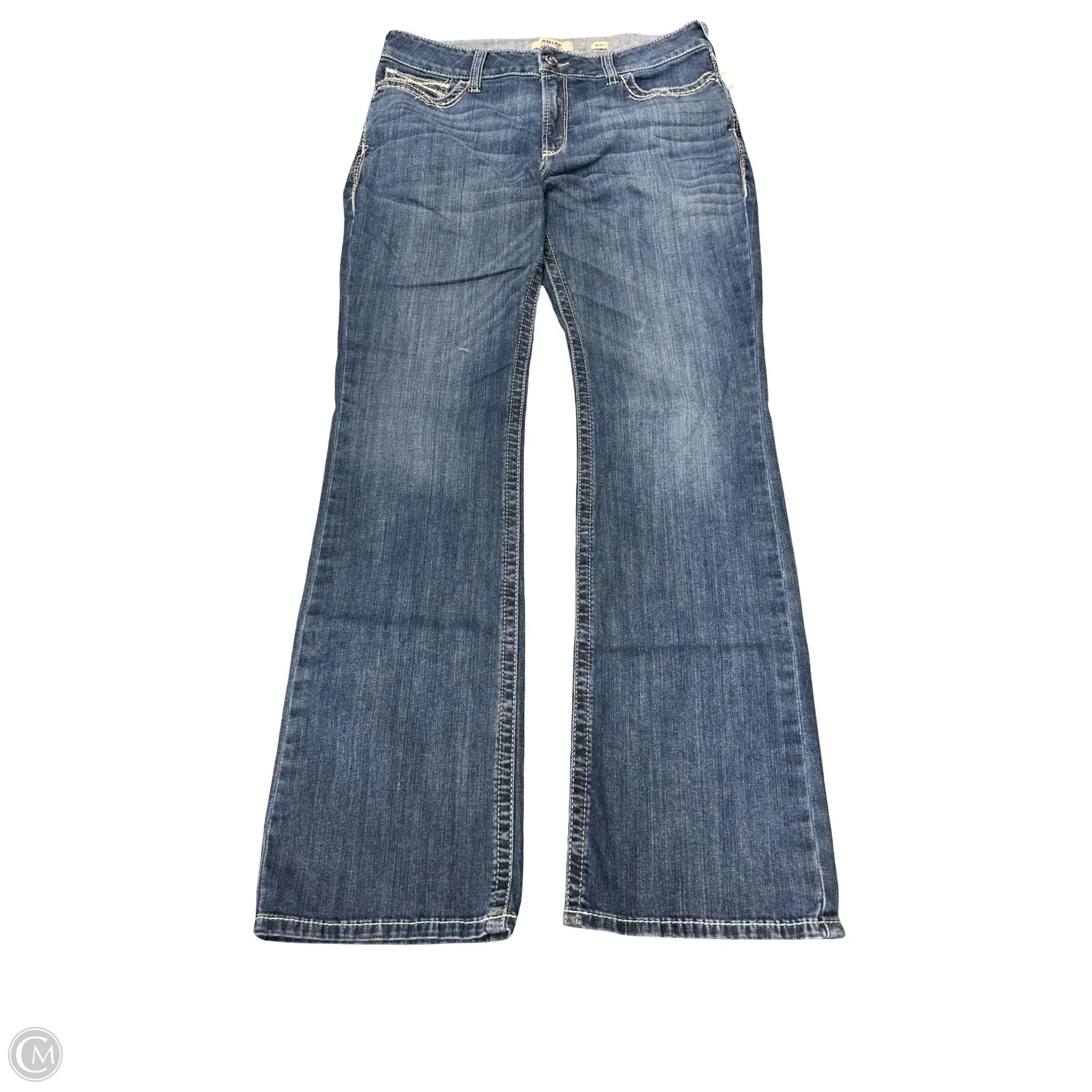 Jeans Boot Cut By Ariat In Blue Denim, Size: 18