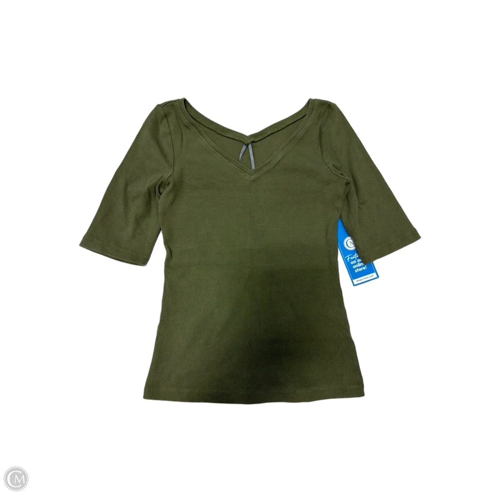 Top Short Sleeve By Anthropologie In Green, Size: S