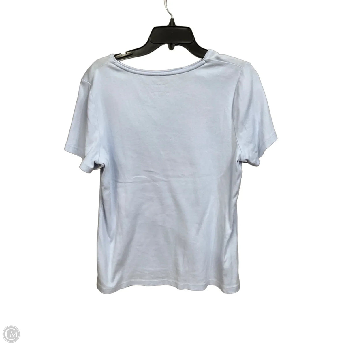 Top Short Sleeve Basic By Talbots In Blue, Size: L