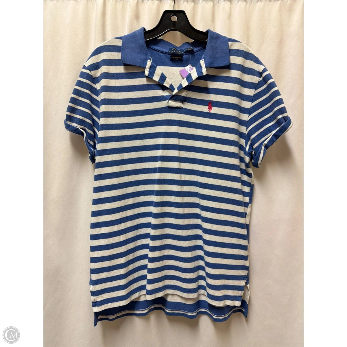 Top Short Sleeve By Polo Ralph Lauren In Blue, Size: L