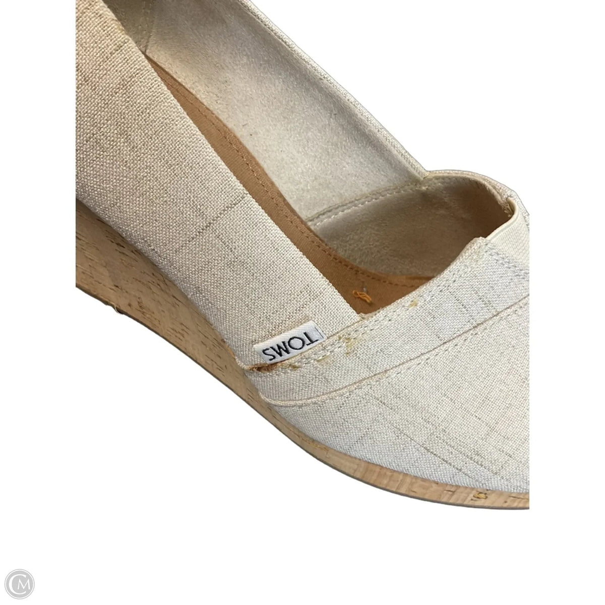 Sandals Heels Wedge By Toms In Cream, Size: 11