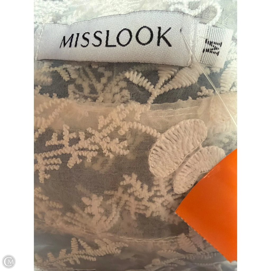 Top Short Sleeve By Misslook In White, Size: M