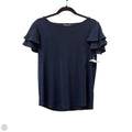 Top Short Sleeve By Adrianna Papell In Navy, Size: M
