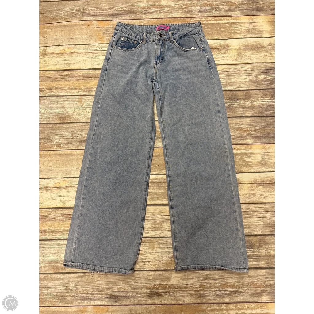 Jeans Wide Leg By Edikted In Blue Denim, Size: 4