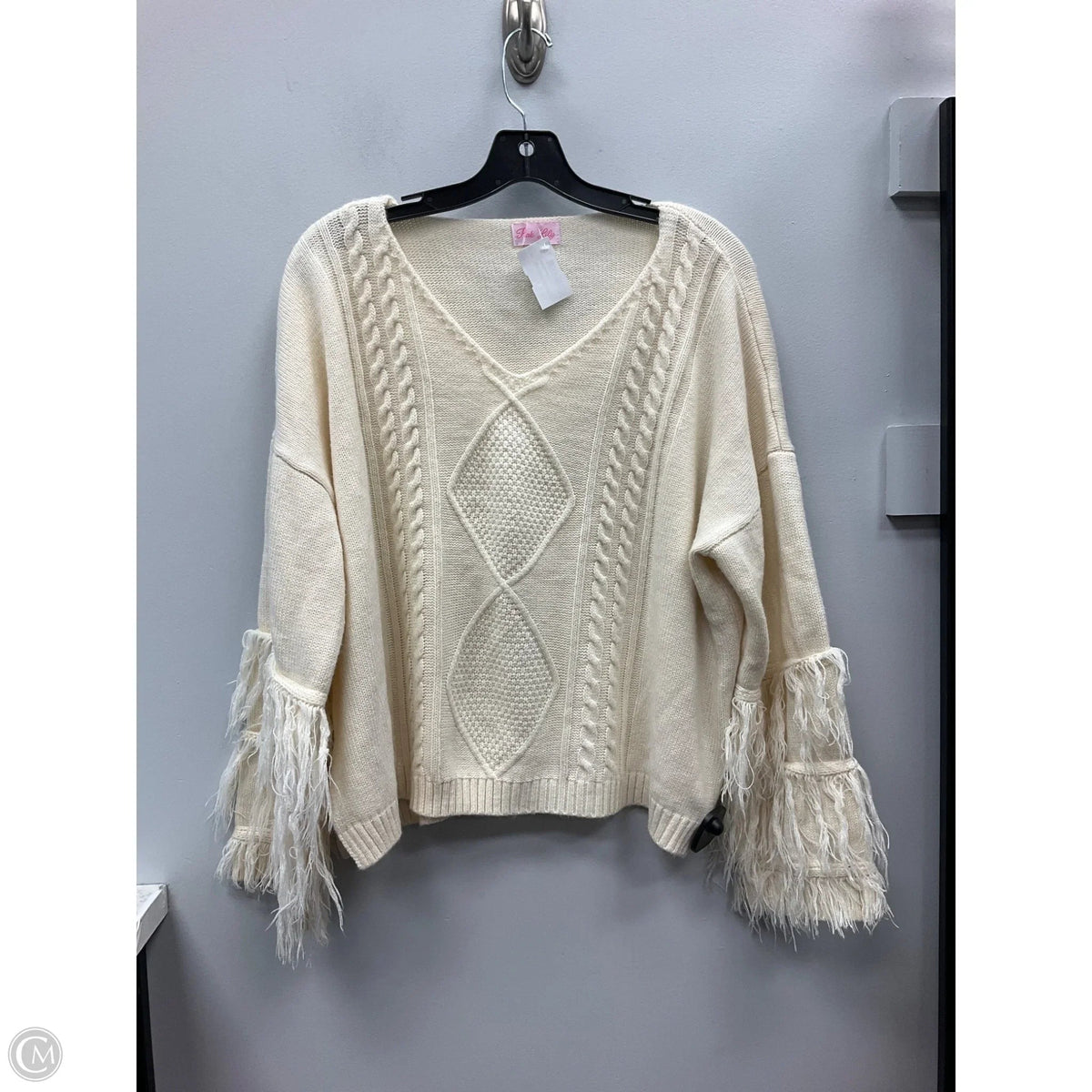 Sweater By Pink Lily In Cream, Size: L