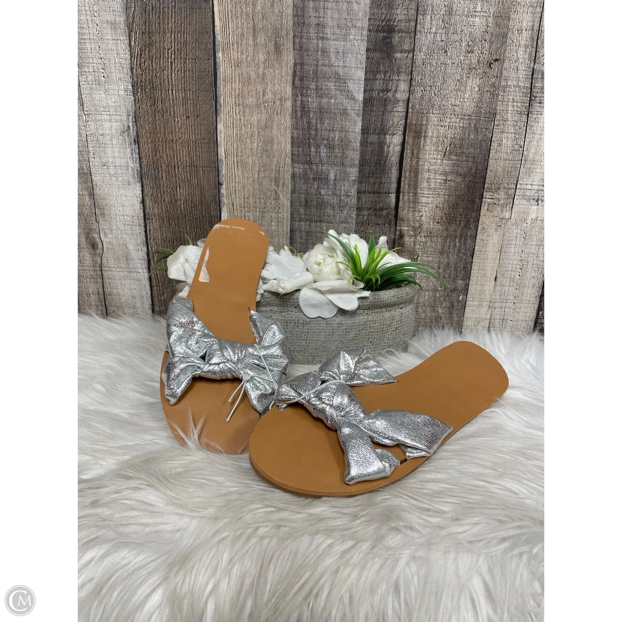 Sandals Flats By A New Day In Silver, Size: 7.5