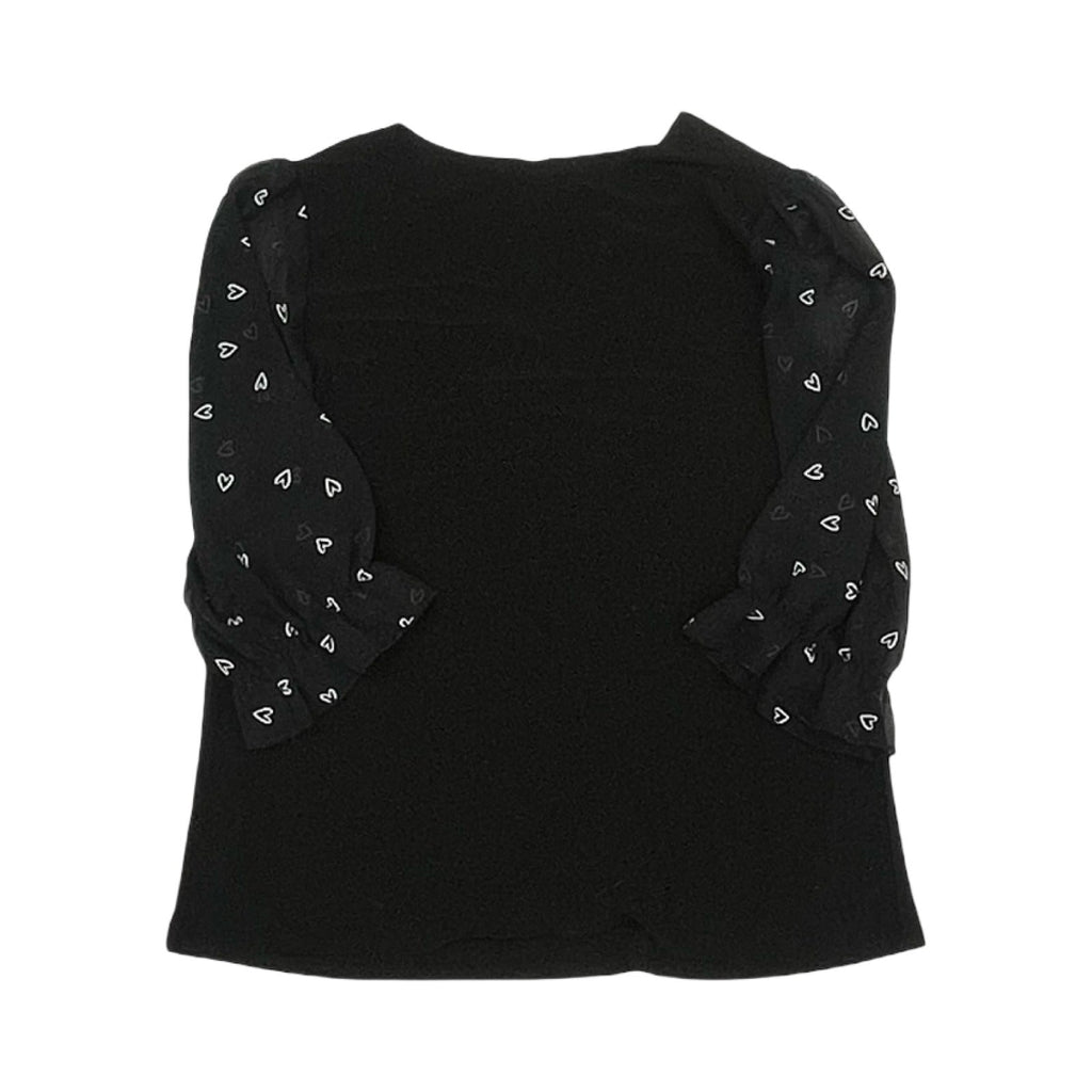 Blouse Ss By Atelier In Black & Cream, Size:Xl