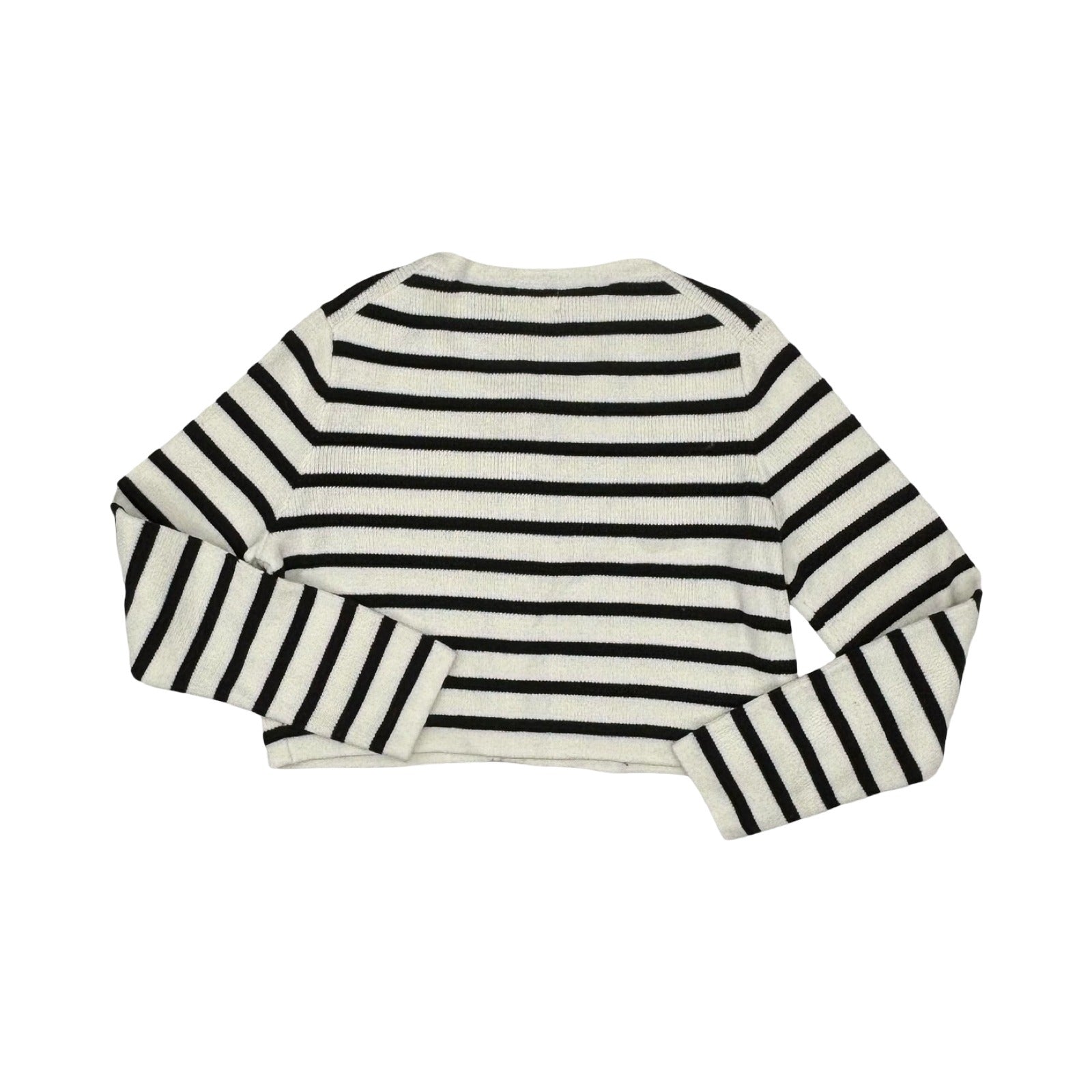 Sweater Cardigan By Jessica Simpson In Black & White, Size:L