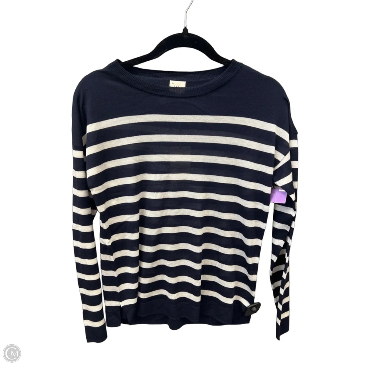 Top Long Sleeve By A New Day In Striped Pattern, Size: Xs