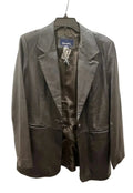 Jacket Leather By Denim And Company In Brown, Size: M