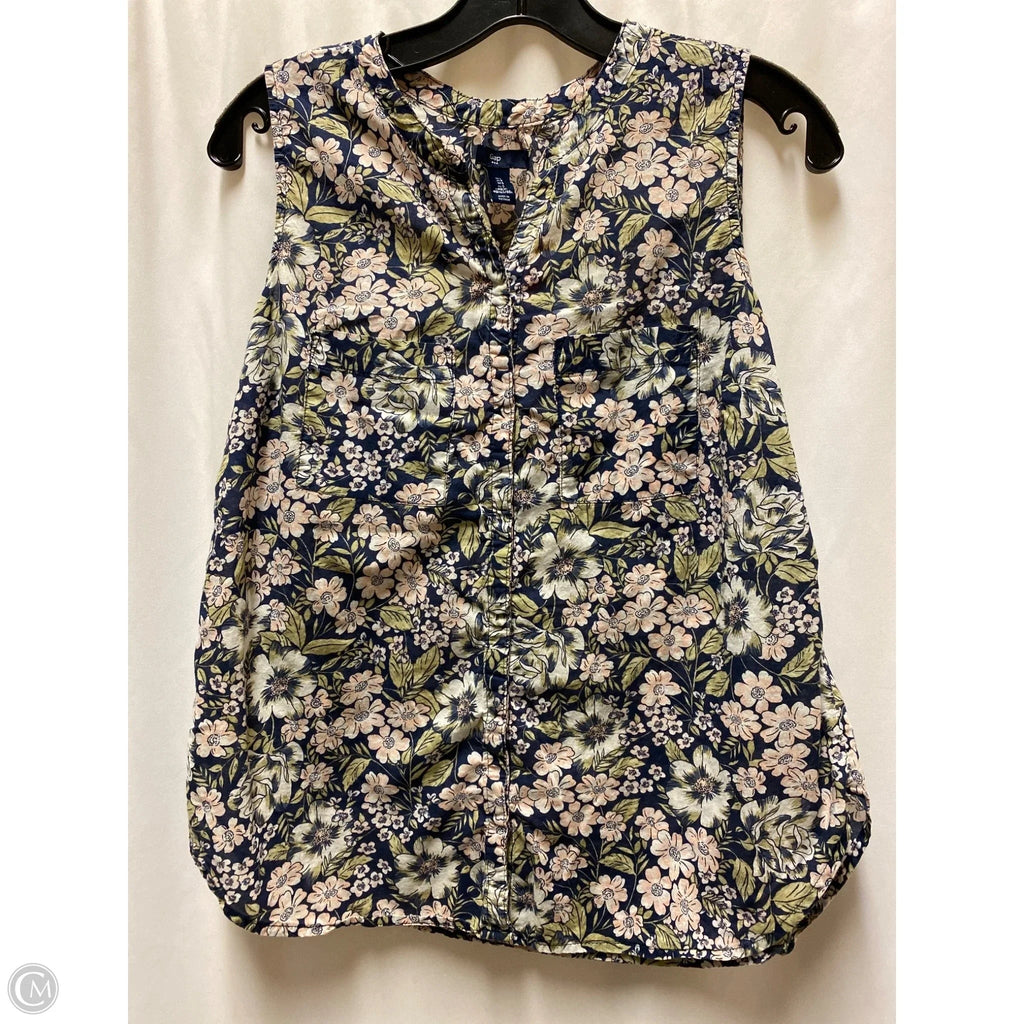 Top Sleeveless By Gap In Navy, Size: S