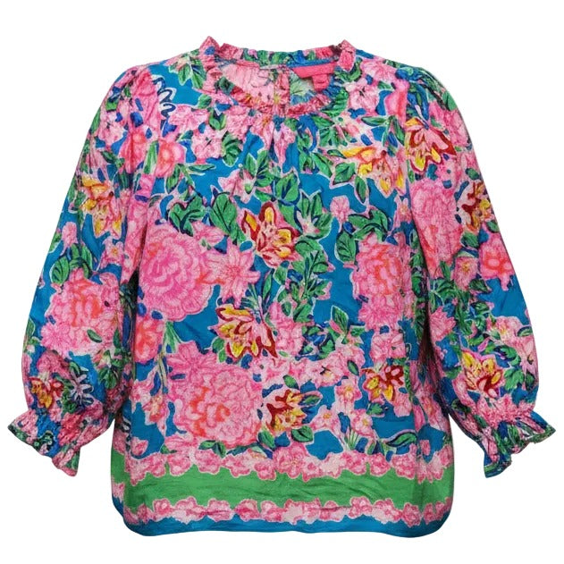 Top Long Sleeve Designer By Lilly Pulitzer In Floral Print, Size: S