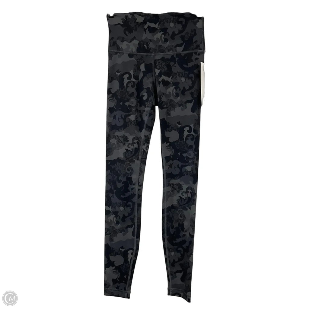 Athletic Leggings By Lululemon In Black & Grey, Size: 4