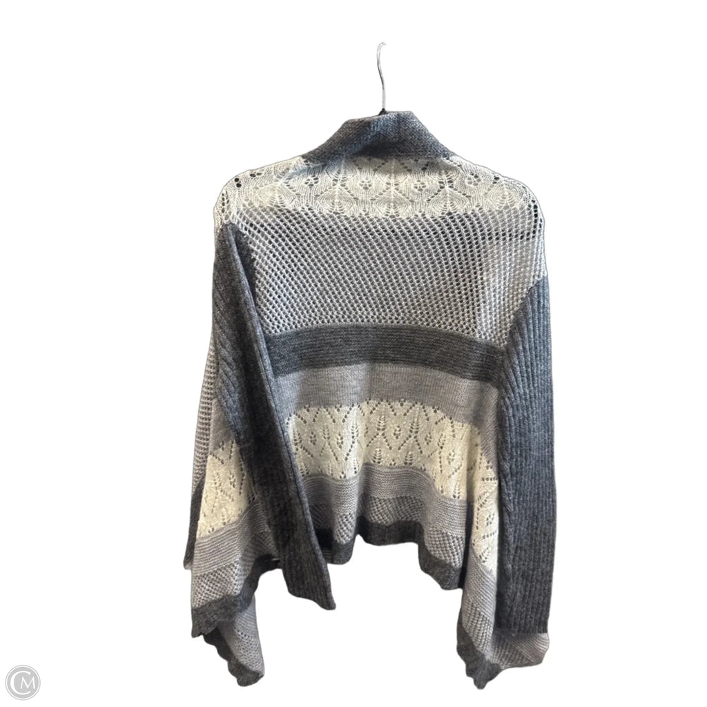 Sweater Cardigan By Mystree In Cream & Grey, Size: M