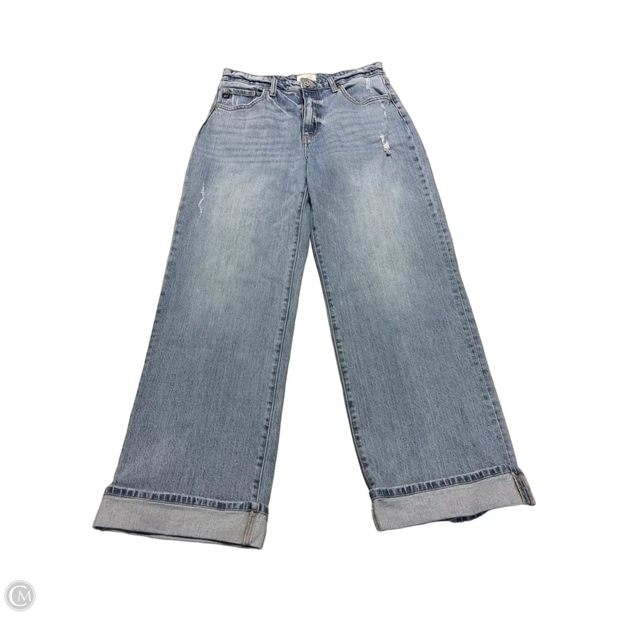 Jeans Wide Leg By Kancan In Blue Denim, Size: 10