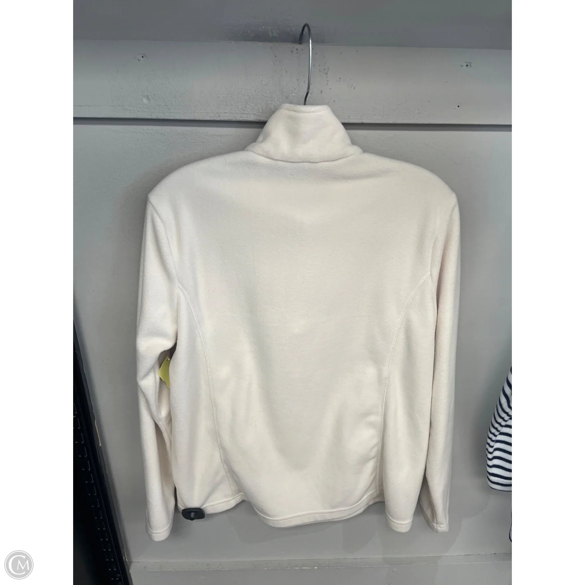 Jacket Fleece By Lands End In Cream, Size: M