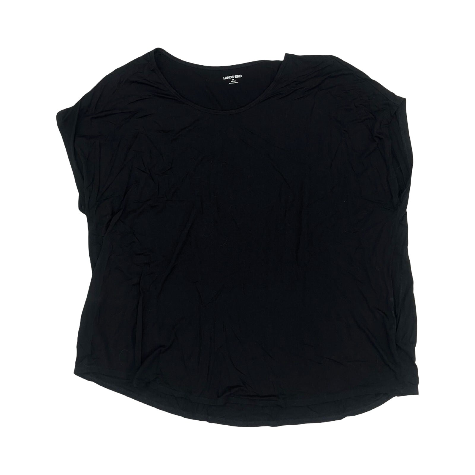 Top Ss By Lands End In Black, Size:3X